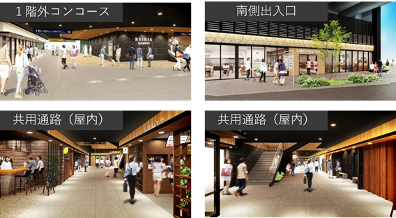 駅のホームを歩く人々中程度の精度で自動的に生成された説明